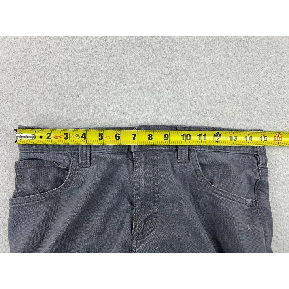 Carhartt Mens 30x30 Gray Rugged Flex Relaxed Fit Canvas Carpenter Pants BN2517-M